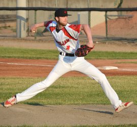 Moose Jaw Miller Express ace Tim Carlson put together a game for the ages on Friday night, tossing a two-hit complete game win in Weyburn. Joe Gunnis