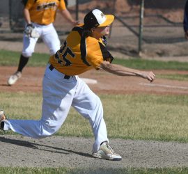 Moose Jaw reliever Jesse Scholtz continued his outstanding season with five innings of two-hit ball after Regina took their big lead. Randy Palmer